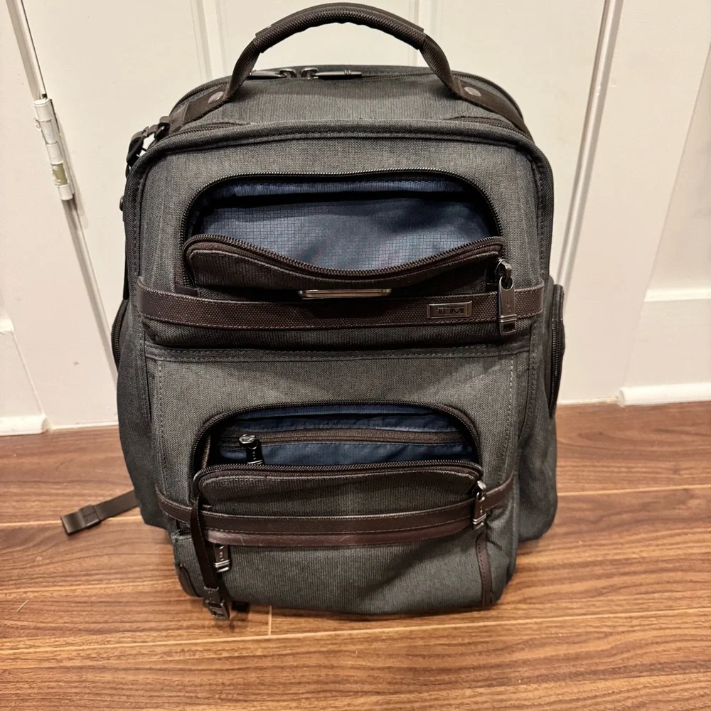 TUMI Gray and Brown Backpack - Picture 7 of 13